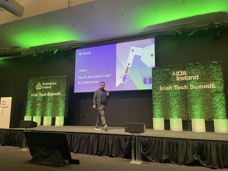 Disseqt AI CEO pitches at Irish Tech Summit 2026